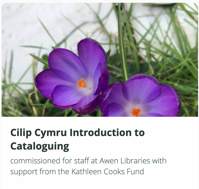 CILIP Cymru Introduction to Cataloguing